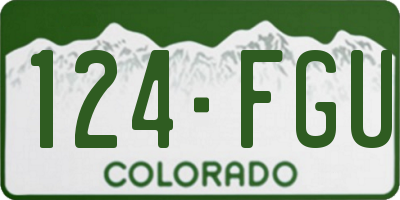 CO license plate 124FGU