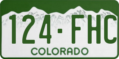 CO license plate 124FHC
