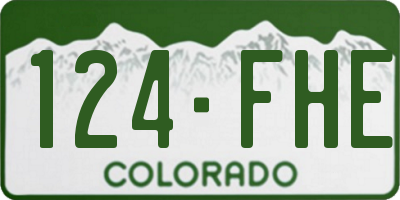 CO license plate 124FHE