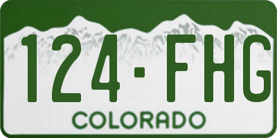 CO license plate 124FHG
