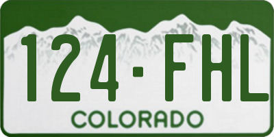 CO license plate 124FHL