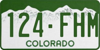 CO license plate 124FHM