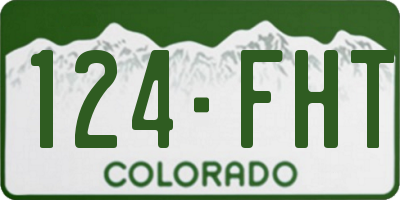 CO license plate 124FHT