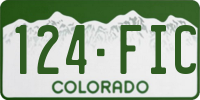 CO license plate 124FIC