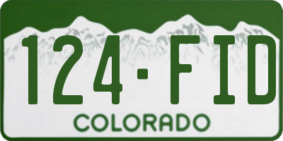 CO license plate 124FID