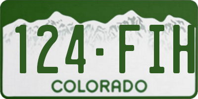 CO license plate 124FIH
