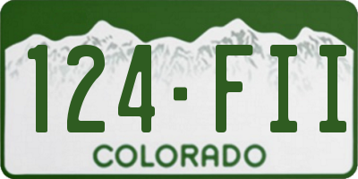 CO license plate 124FII