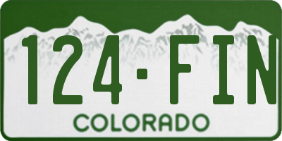 CO license plate 124FIN