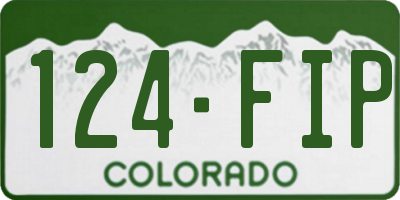 CO license plate 124FIP