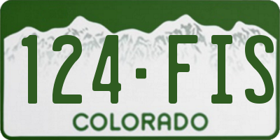CO license plate 124FIS