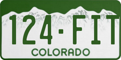 CO license plate 124FIT
