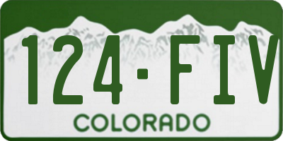 CO license plate 124FIV