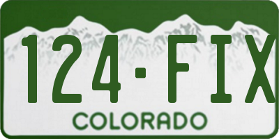 CO license plate 124FIX
