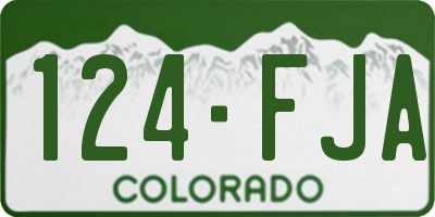 CO license plate 124FJA