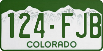 CO license plate 124FJB