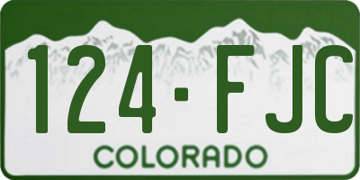 CO license plate 124FJC