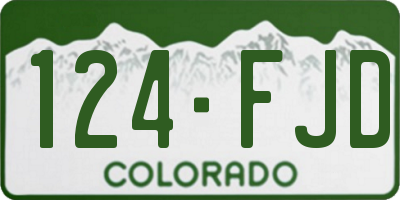 CO license plate 124FJD