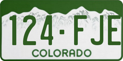 CO license plate 124FJE