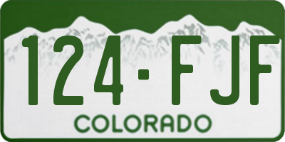 CO license plate 124FJF