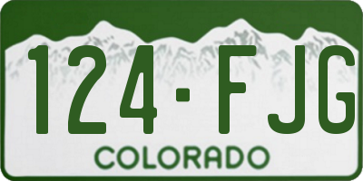 CO license plate 124FJG