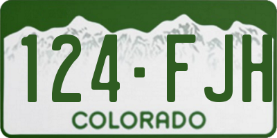 CO license plate 124FJH
