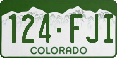 CO license plate 124FJI