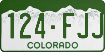 CO license plate 124FJJ