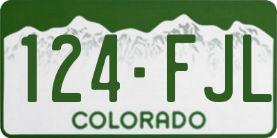 CO license plate 124FJL