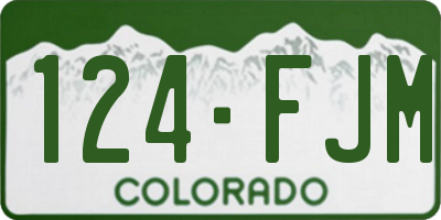 CO license plate 124FJM