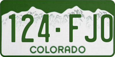 CO license plate 124FJO