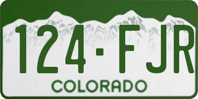 CO license plate 124FJR