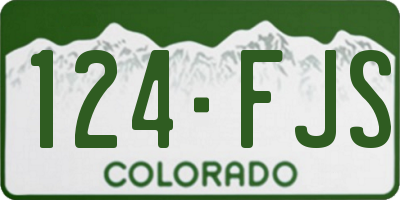 CO license plate 124FJS