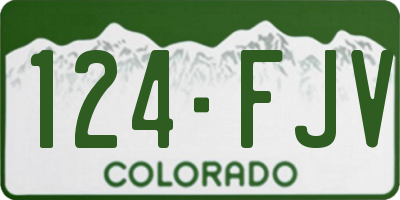 CO license plate 124FJV