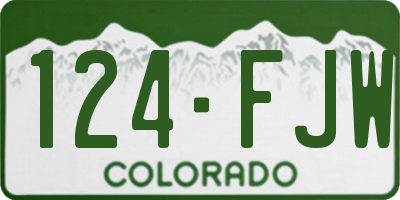 CO license plate 124FJW