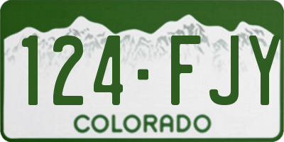 CO license plate 124FJY