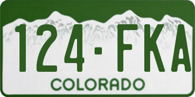 CO license plate 124FKA