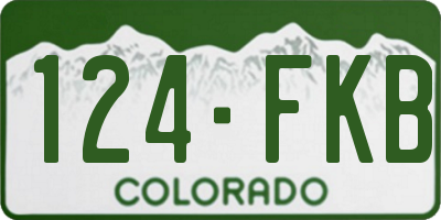 CO license plate 124FKB