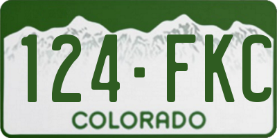 CO license plate 124FKC