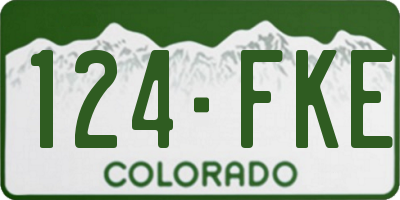 CO license plate 124FKE