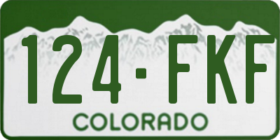 CO license plate 124FKF