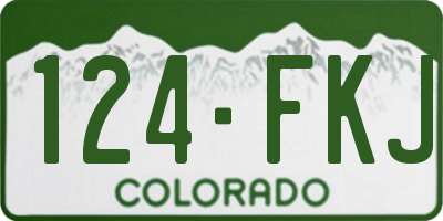 CO license plate 124FKJ