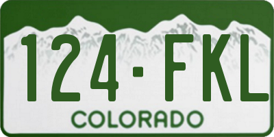 CO license plate 124FKL