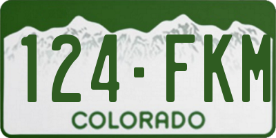 CO license plate 124FKM