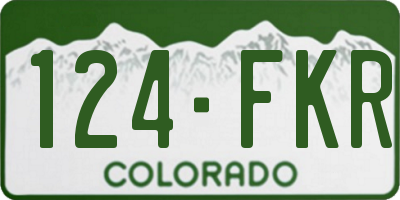 CO license plate 124FKR