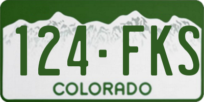 CO license plate 124FKS