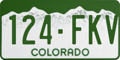 CO license plate 124FKV