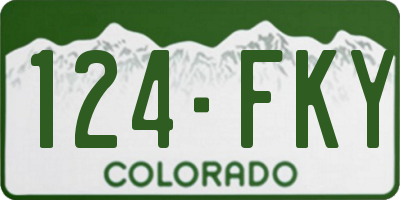 CO license plate 124FKY