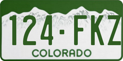 CO license plate 124FKZ