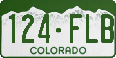CO license plate 124FLB