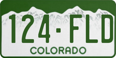 CO license plate 124FLD